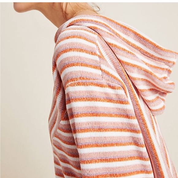 Anthropologie Saturday Sunday Chenille stripped hoodie - Picture 5 of 6